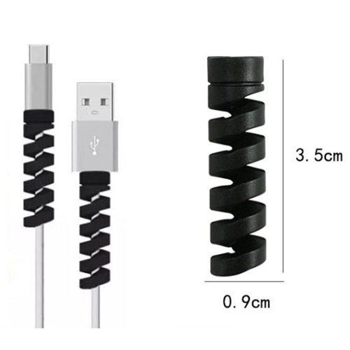 ケーブルプロテクター ホワイト シリコン 保護 断線防止 コード ガード カバー 充電器 白 プロテクト m3rO_画像3