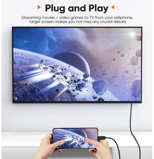 USB Type-C to HDMI変換ケーブル 接続ケーブル Type C HDMI変換アダプター タイプC to hdmi 1.8m 4k USBC USB-C 画面共有 ゲーム 動画 f2oO_画像3