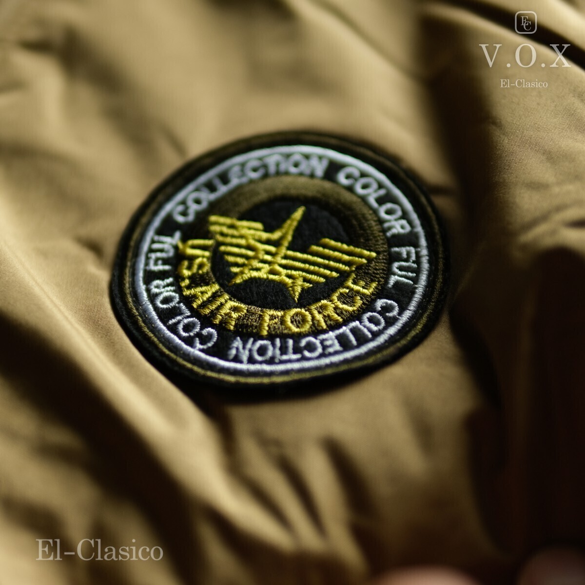 新品*米国■V.O.X■USエアフォース*ボア付き フライトジャケット MA-1 カーキ L ベージュ メンズ 秋冬 ブルゾン ミリタリー◆VOXAIR-KH-L_画像5