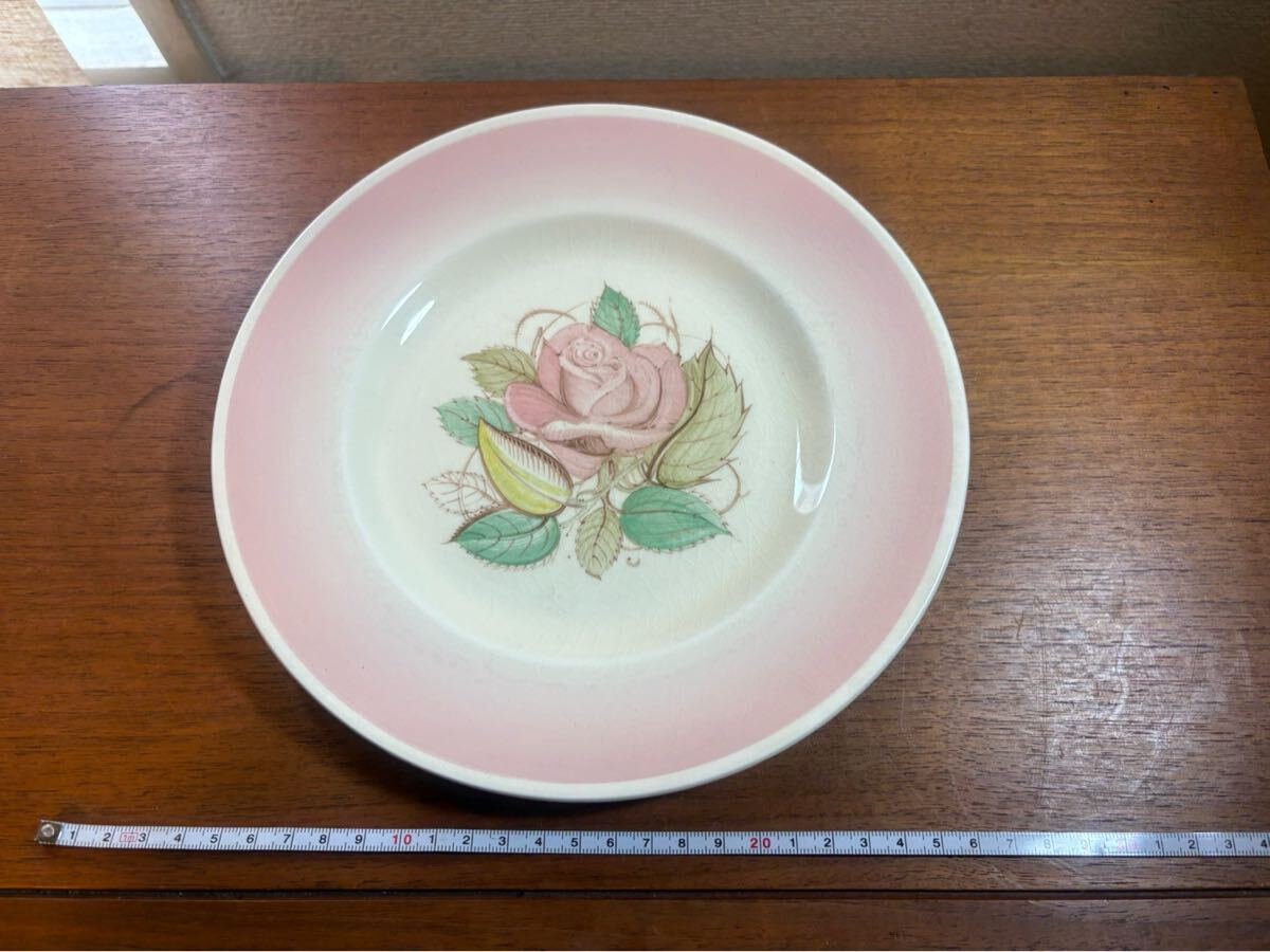 Susie cooper スージークーパー パトリシアローズ　　ピンク　約23cm プレート6枚セット _画像8