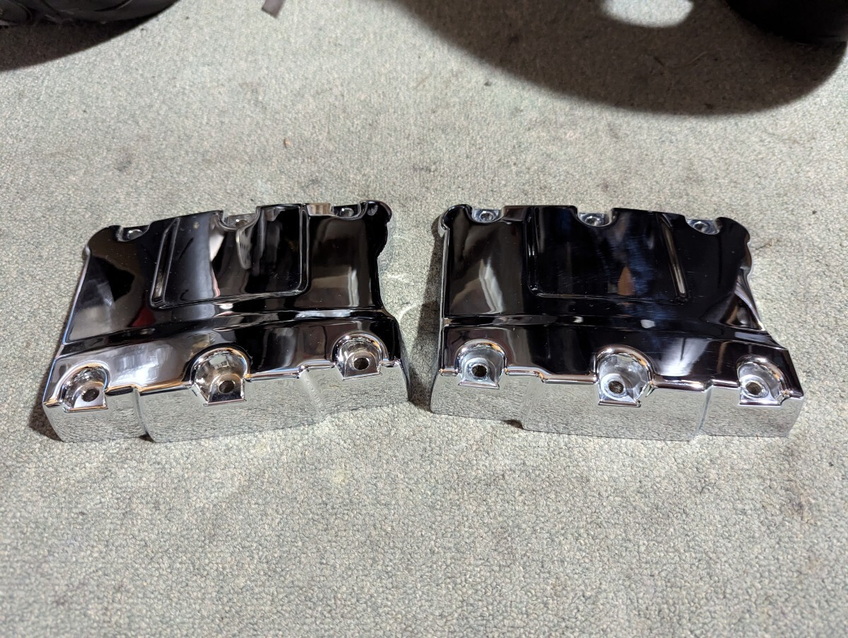 ツインカム ソフテイル ダイナ ツーリング TC88 TC96 HD純正 ロッカーカバー ヘッドカバー クローム CHROME 17571-99 極上品 その2_画像1