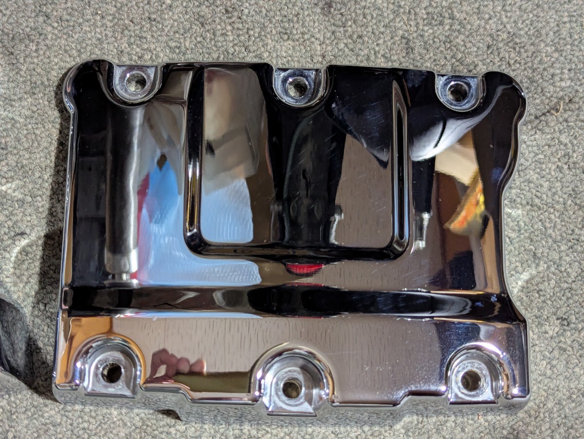 ツインカム ソフテイル ダイナ ツーリング TC88 TC96 HD純正 ロッカーカバー ヘッドカバー クローム CHROME 17571-99 極上品 その2_画像3