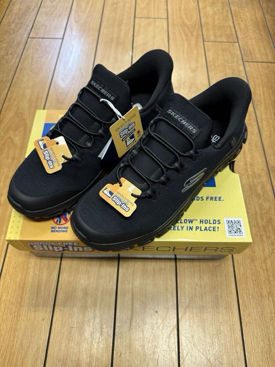 ☆新品☆SKECHERS GLIDE STEP ZEFYR スケッチャーズ グライドステップ ゼフィール ブラック スリップインズ スリッポン 紐なし スニーカー _画像2