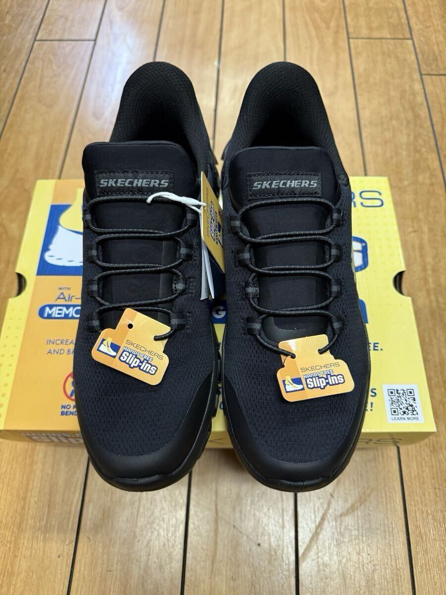 ☆新品☆SKECHERS GLIDE STEP ZEFYR スケッチャーズ グライドステップ ゼフィール ブラック スリップインズ スリッポン 紐なし スニーカー _画像3