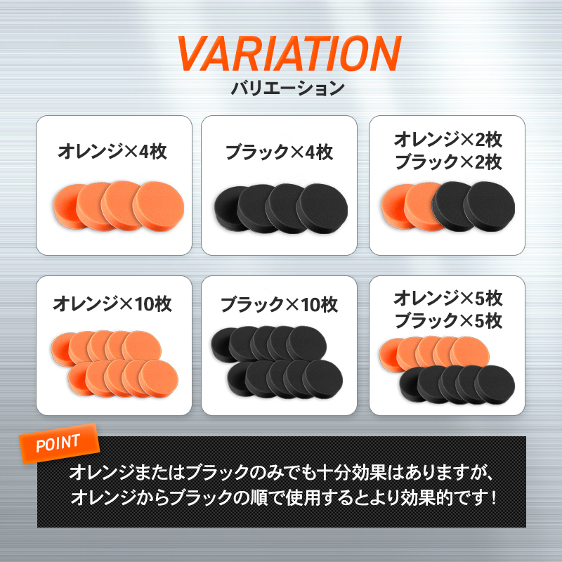 губка полировка 125mm черный 2 листов orange 2 листов полировка полировщик машина отделка мойка машин полирование глянец текстильная застёжка долговечность повторение маленький царапина