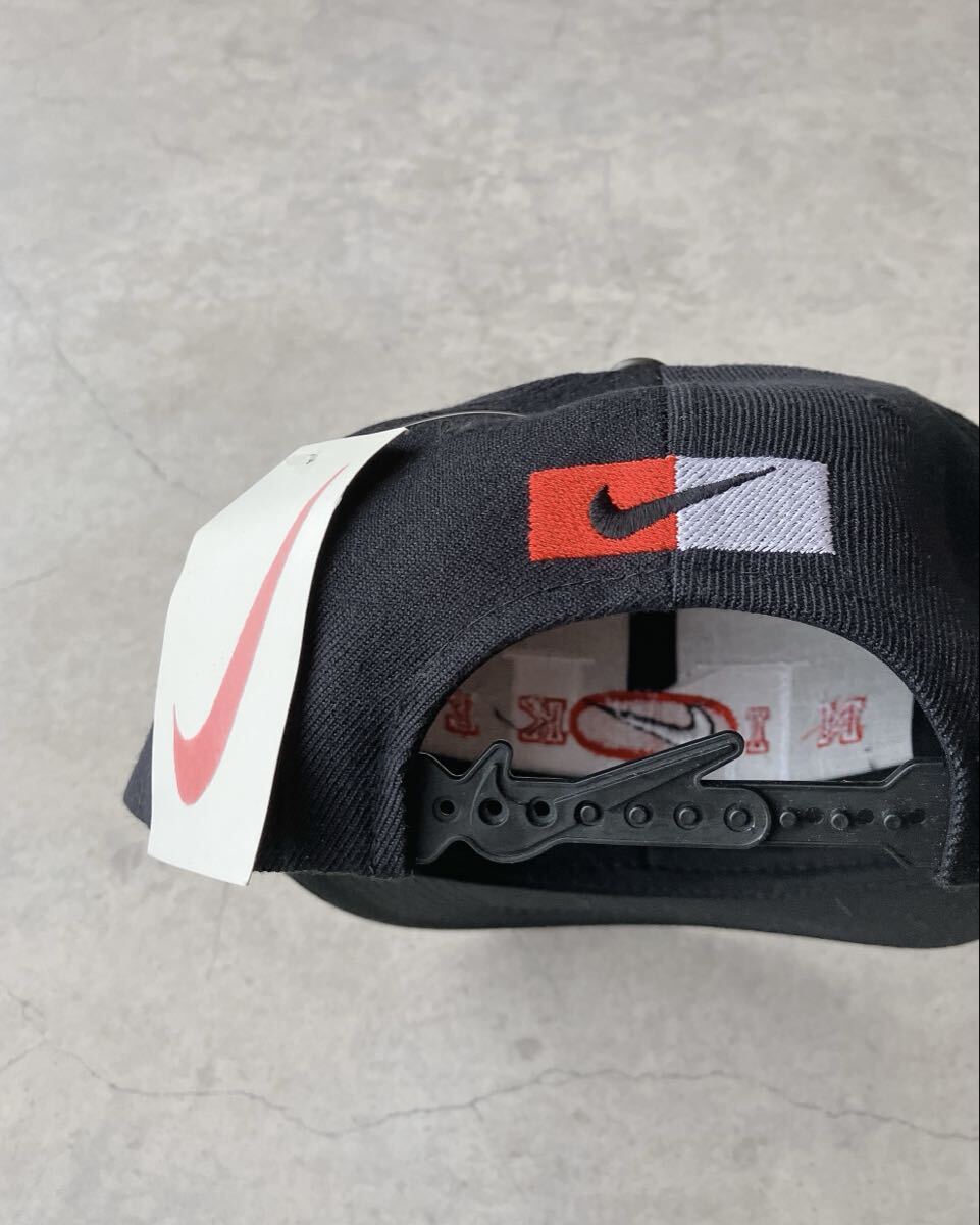 ＜DEADSTOCK＞ 90s NIKE オーバルロゴ 6パネルキャップ ウール混 タグ付き 未使用 古着 ヴィンテージ_画像5