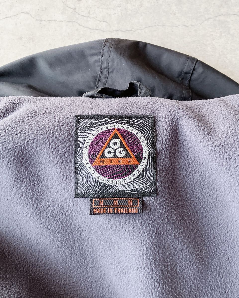 90s NIKE ナイキ ACG マウンテンパーカ 中綿入り ソフトシェル レッド ブラック M_画像7