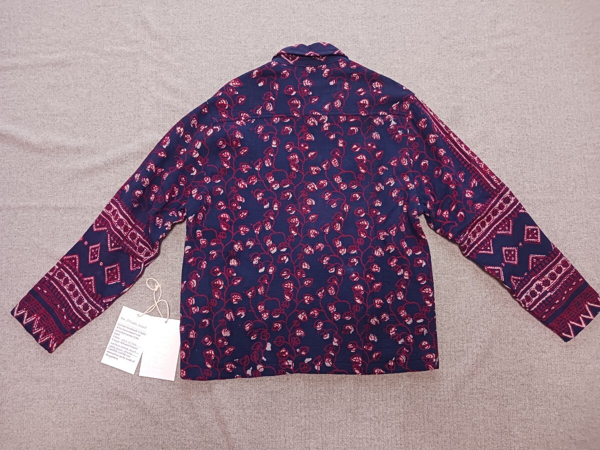 KARU RESEARCH カンタ刺繍 ブロックプリント ジャケット S KARTIK RESEARCH ハンドメイド ブルゾン_画像4