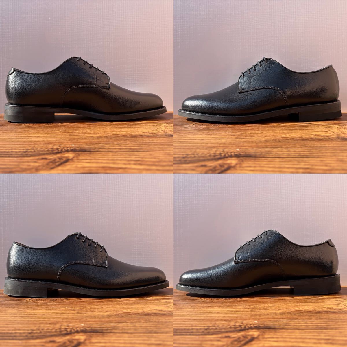 【未使用】REGAL リーガル プレーントゥ 27cm ブラック 黒 外羽根 シボ革 ビジネスシューズ 革靴_画像2