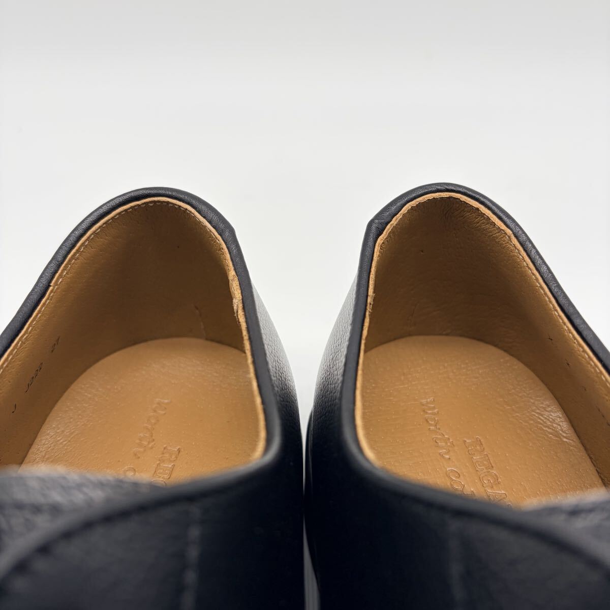 【未使用】REGAL リーガル プレーントゥ 27cm ブラック 黒 外羽根 シボ革 ビジネスシューズ 革靴_画像6