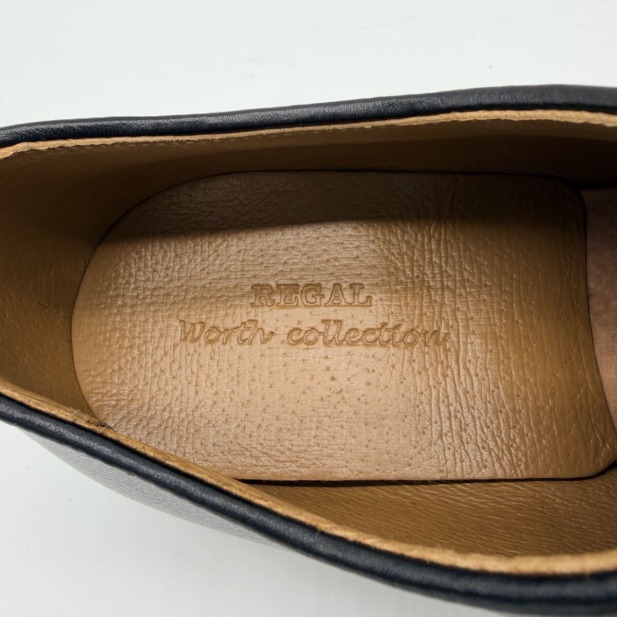 【未使用】REGAL リーガル プレーントゥ 27cm ブラック 黒 外羽根 シボ革 ビジネスシューズ 革靴_画像7