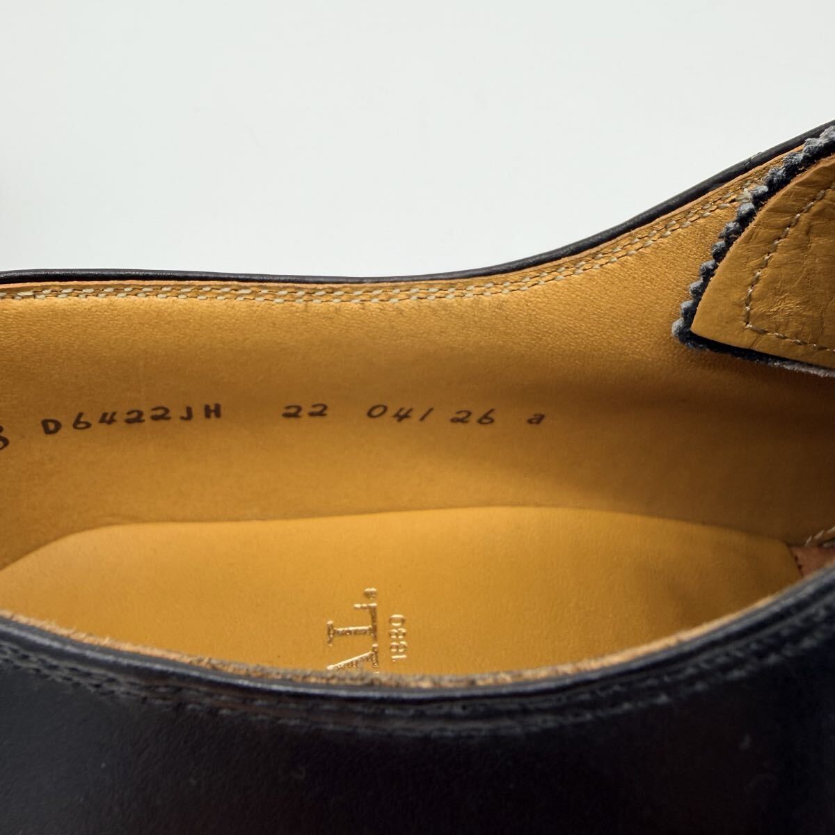 【展示品】REGAL リーガル ストレートチップ パンチドキャップトゥ 26cm ブラック 黒 内羽根 ビジネスシューズ 革靴_画像8