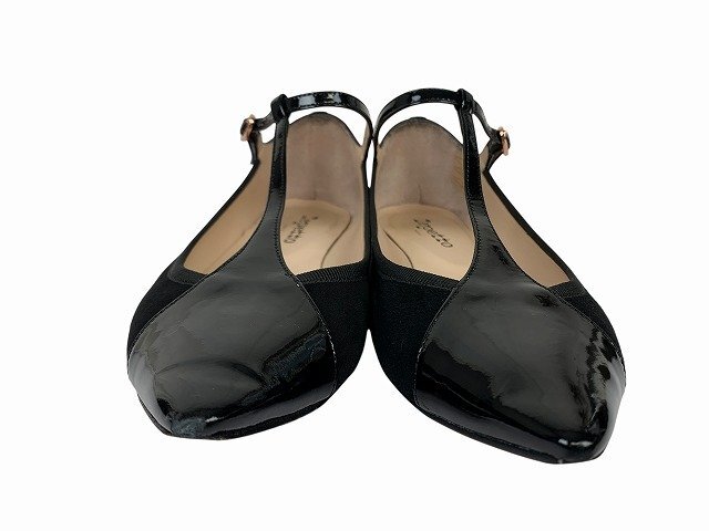 repetto / レペット フラットシューズ ストラップ エナメル スエード 定価50600 レディース サイズ : 39.5(25cm位) ブラック_画像2