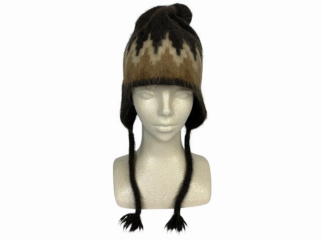 NUMBER (N)INE / ナンバーナイン アンゴラニットキャップ 02AW ジョージ期 サイズ : ONE SIZE ブラウン_画像1