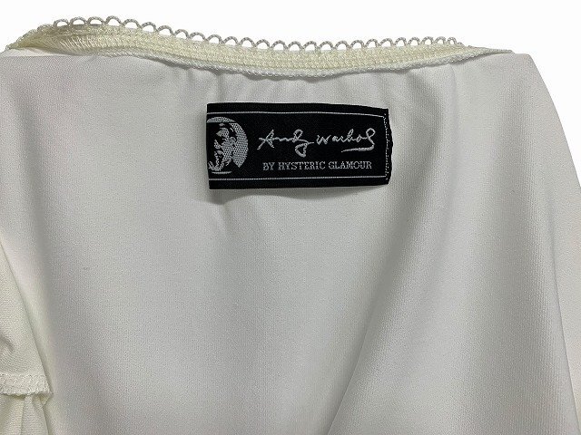 HYSTERIC GLAMOUR /hi стерео lik*g лама - Anne ti War отверстие Andy Warhol топ размер : F( свободный ) белый
