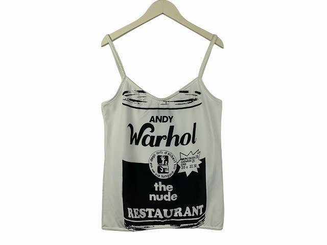 HYSTERIC GLAMOUR /hi стерео lik*g лама - Anne ti War отверстие Andy Warhol топ размер : F( свободный ) белый HYSTERIC GLAMOUR /hi стерео lik*g лама - Anne ti War отверстие Andy Warhol топ размер : F( свободный ) белый