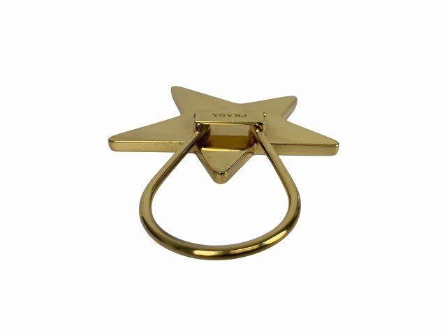 PRADA/ Prada брелок для ключа очарование Star звезда форма Gold 