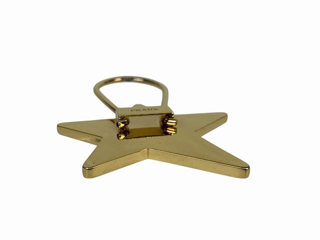 PRADA/ Prada брелок для ключа очарование Star звезда форма Gold 