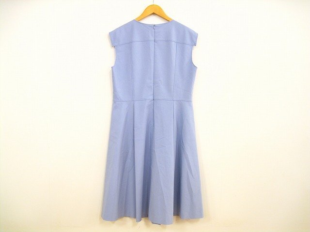 NEMIKA by Leilian/ネミカ バイ レリアン ノースリーブ ジャージ素材 ベルト付 レディース サイズ : 13 ワンピース ブルー_画像2