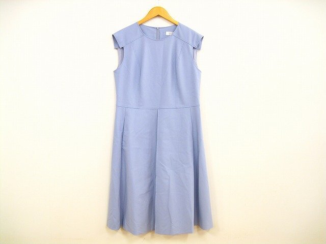 NEMIKA by Leilian/ネミカ バイ レリアン ノースリーブ ジャージ素材 ベルト付 レディース サイズ : 13 ワンピース ブルー_画像1