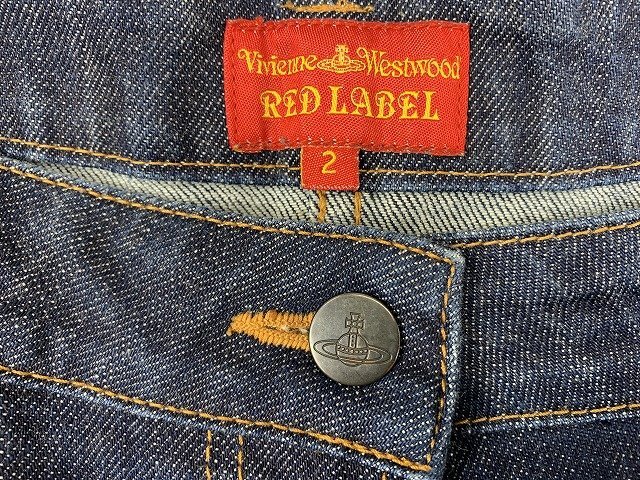 Vivienne Westwood RED LABEL/ ヴィヴィアン・ウエストウッド レッドレーベル デニムパンツ スキニー オーブ刺繍 サイズ : 2_画像4