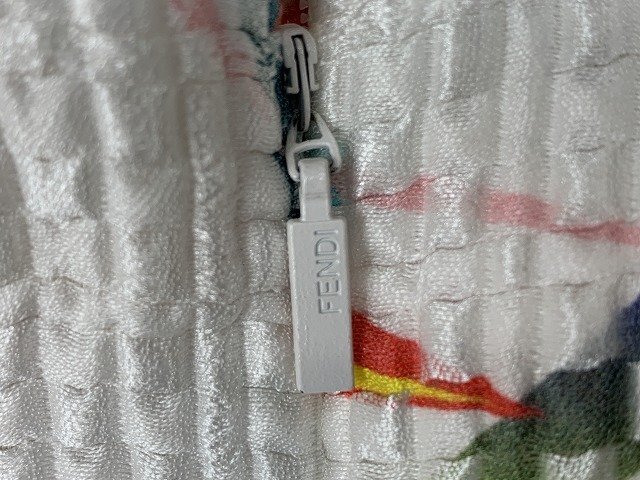 FENDI / Fendi юбка общий рисунок задний застежка-молния Италия производства женский размер : 36 белый / orange 