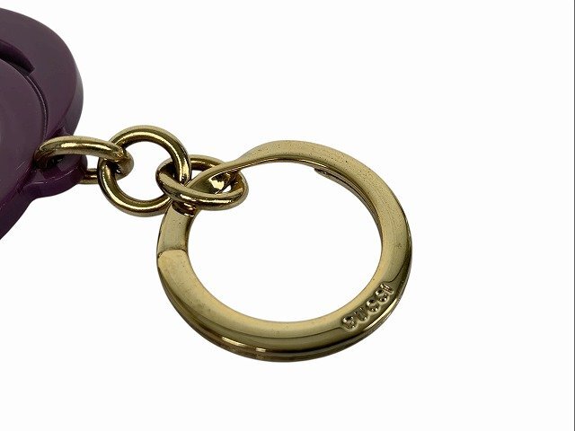 GUCCI / Gucci кольцо для ключей очарование Swarovski Inter locking GG лиловый 