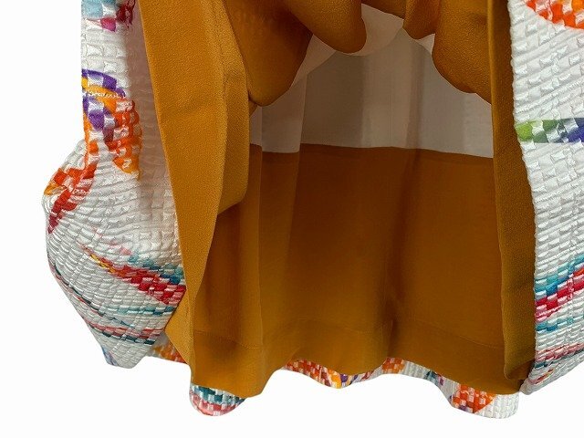 FENDI / Fendi юбка общий рисунок задний застежка-молния Италия производства женский размер : 36 белый / orange 