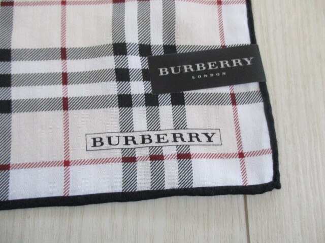 ◆未使用　バーバリー　大判ハンカチ　ミニスカーフ◆チェック◆_画像3