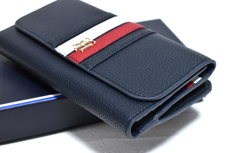 【送料無料】新品 TOMMY HILFIGER グローバルストライプラージフラップウォレット AW13631 トミーヒルフィガー_画像4