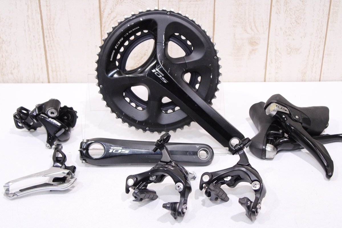 ★SHIMANO シマノ 5800 105 2x11s 機械式変速/ブレーキ グループセット 165mm 50/34T_画像1