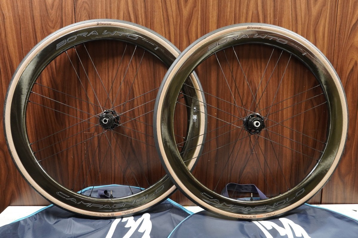 ○Campagnolo カンパニョーロ BORA WTO 45 DB C19 シマノ 11/12s対応 クリンチャー チューブレス カーボンホイールセット 美品_画像2