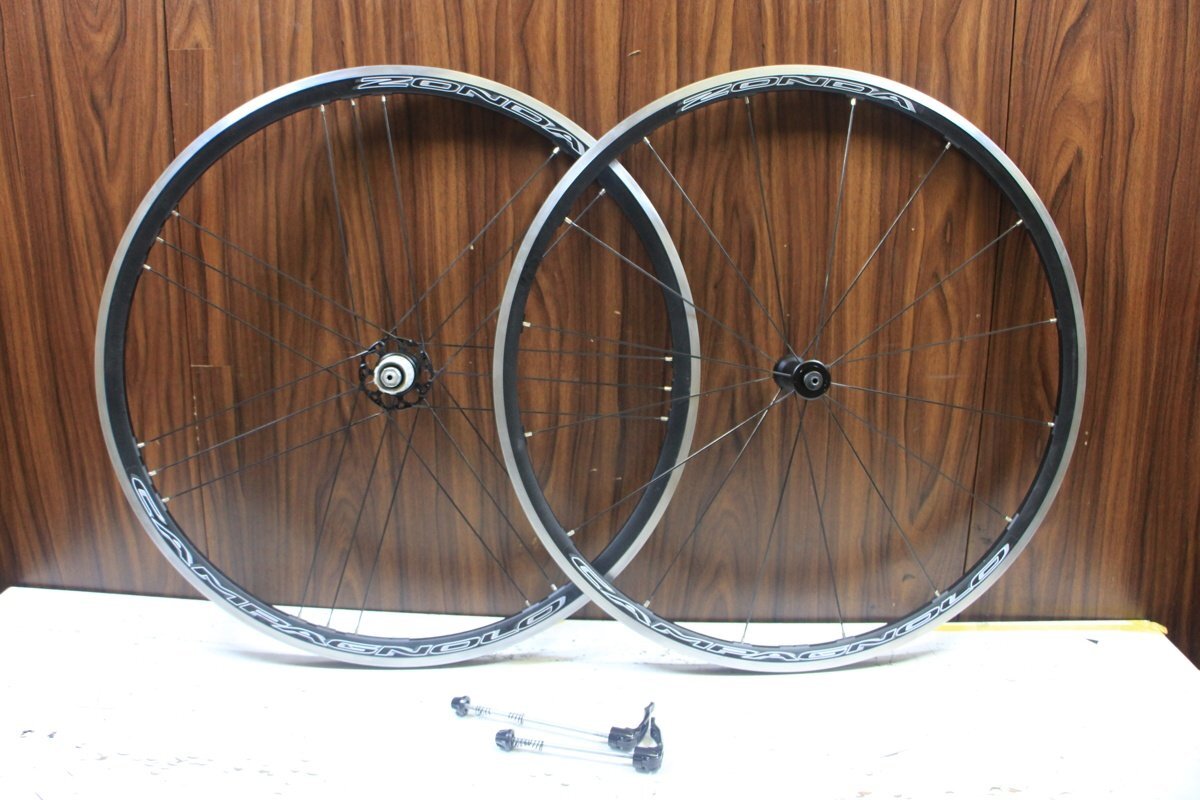○Campagnolo カンパニョーロ ZONDA C17 RIM シマノフリー 11/12s対応 クリンチャー ホイールセット CULT換装申告あり_画像1