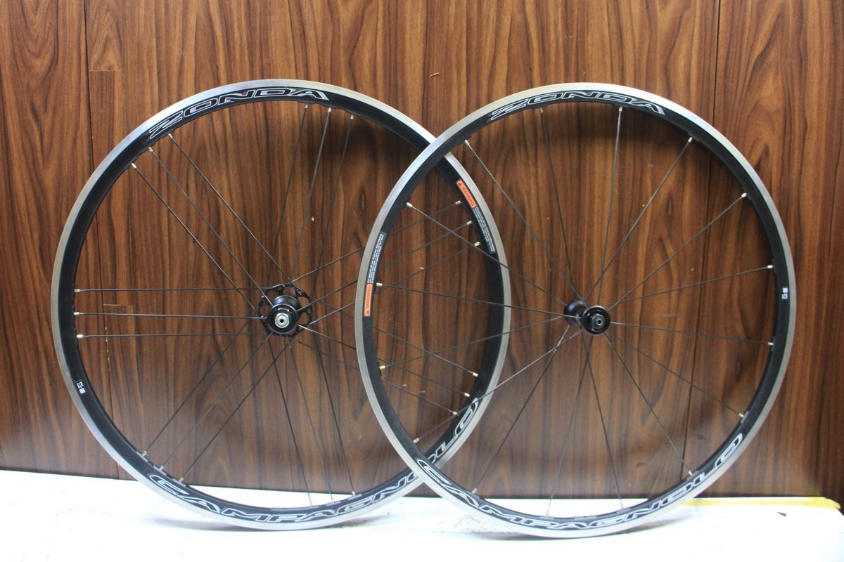 ○Campagnolo カンパニョーロ ZONDA C17 RIM シマノフリー 11/12s対応 クリンチャー ホイールセット CULT換装申告あり_画像3
