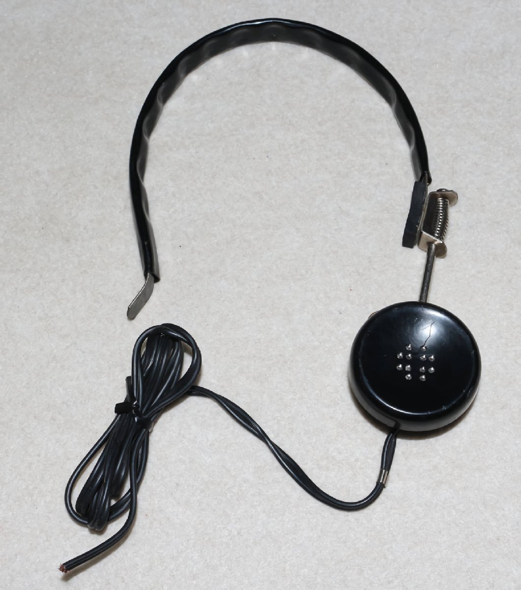 鉱石ラジオ 測定器用として アメリカ製 ビンテージ 1000Ω 片耳ヘッドホーン USED ジャンク_画像3