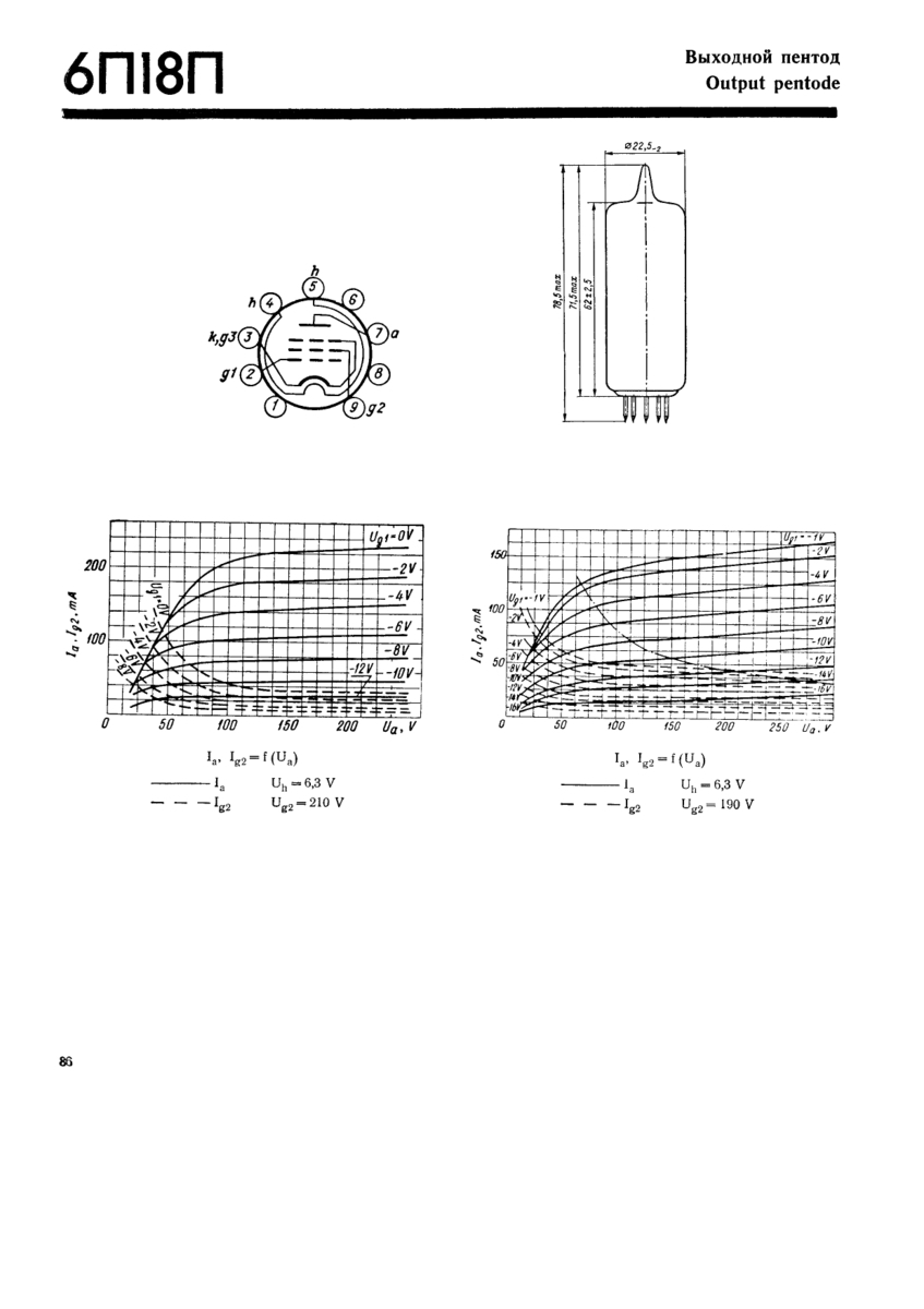 2本セット ロシア軍球 6П18П 6P18P 6DY5 EL82 優しく使えば6BQ5 互換球 au_画像9
