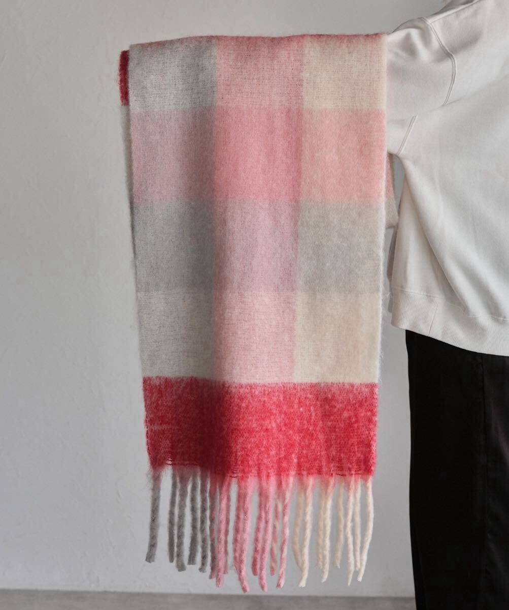 【送料無料】マフラー ボリュームマフラー ボンジュールサガン Bonjour Sagan, レディースマフラー ピンク系カラー_画像2