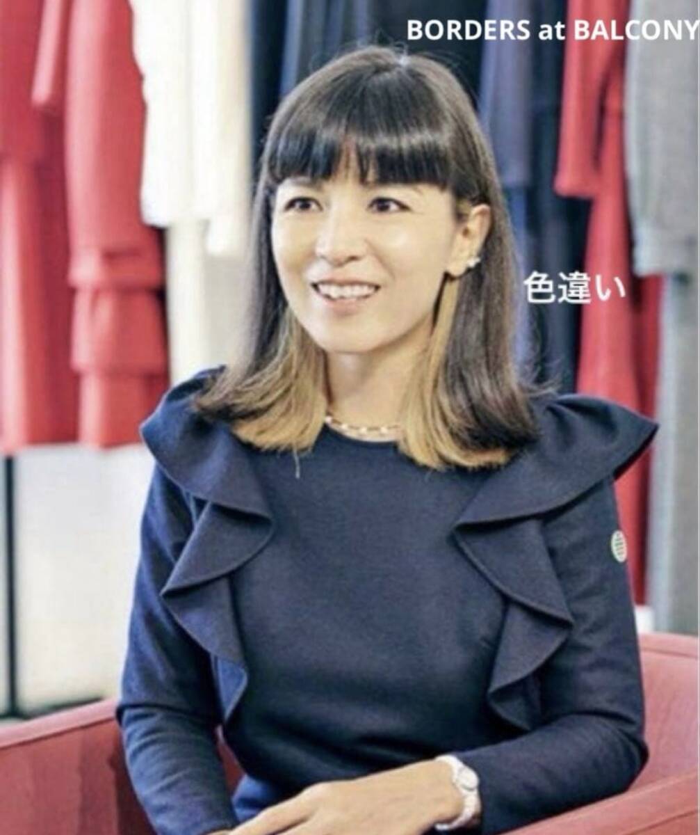 BORDERS at BALCONY ボーダーズアットバルコニー ラッフルスリーブブラウス トップス ニット ブラウス カットソー_画像1