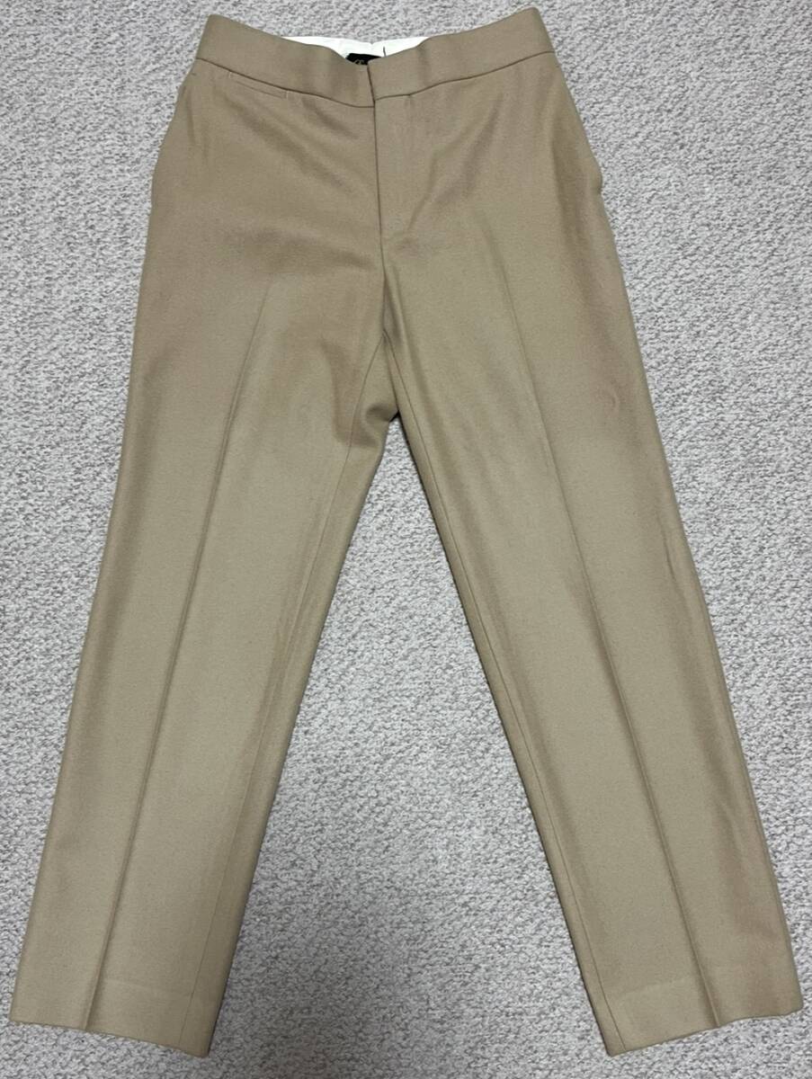 Drawer ウールフラノテーパードパンツ ドゥロワー スラックス ベージュ 36サイズ ユナイテッドアローズ united arrows ボトムス クロップド_画像2