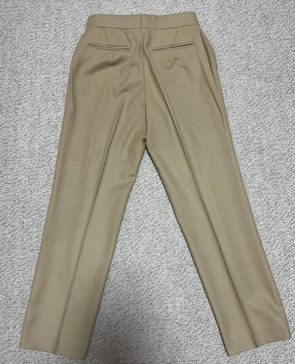 Drawer ウールフラノテーパードパンツ ドゥロワー スラックス ベージュ 36サイズ ユナイテッドアローズ united arrows ボトムス クロップド_画像3