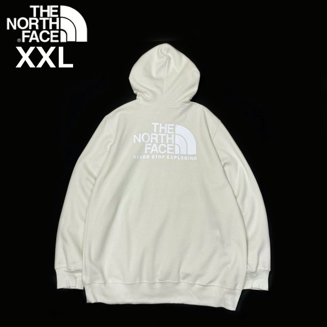 売切り【正規新品】THE NORTH FACE◆THROWBACK HOODIE プルオーバー パーカー US限定 裏起毛 男女兼用 登山(XXL)オフホワイト 181130-33_画像3