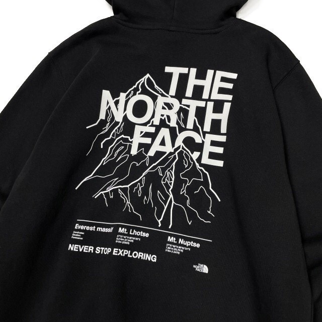 売切り【正規新品】THE NORTH FACE◆NOVELTY GRAPHIC HOODIE プルオーバー パーカー US限定 グラフィック 男女兼用 裏起毛(M)黒 181130-33_画像4