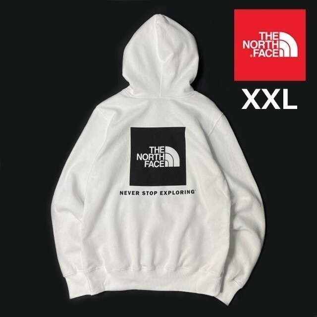売切り【正規新品】THE NORTH FACE◆BOX NSE PULLOVER HOODIE プルオーバー パーカー US限定 ボックスロゴ レジャー(XXL)白 181130-30_画像1