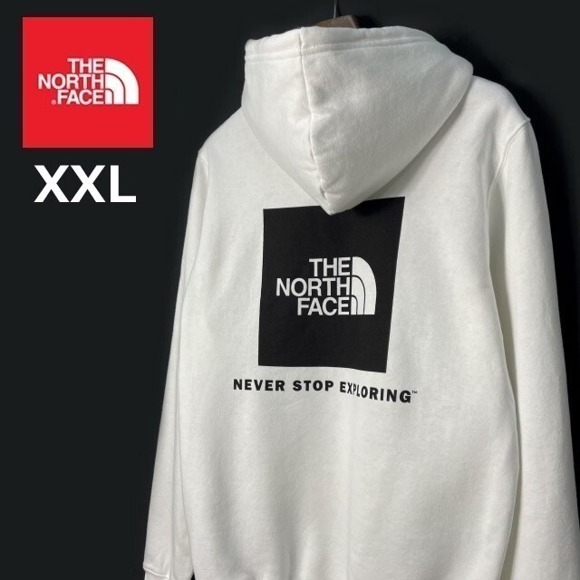 売切り【正規新品】THE NORTH FACE◆BOX NSE PULLOVER HOODIE プルオーバー パーカー US限定 ボックスロゴ レジャー(XXL)白 181130-30_画像2
