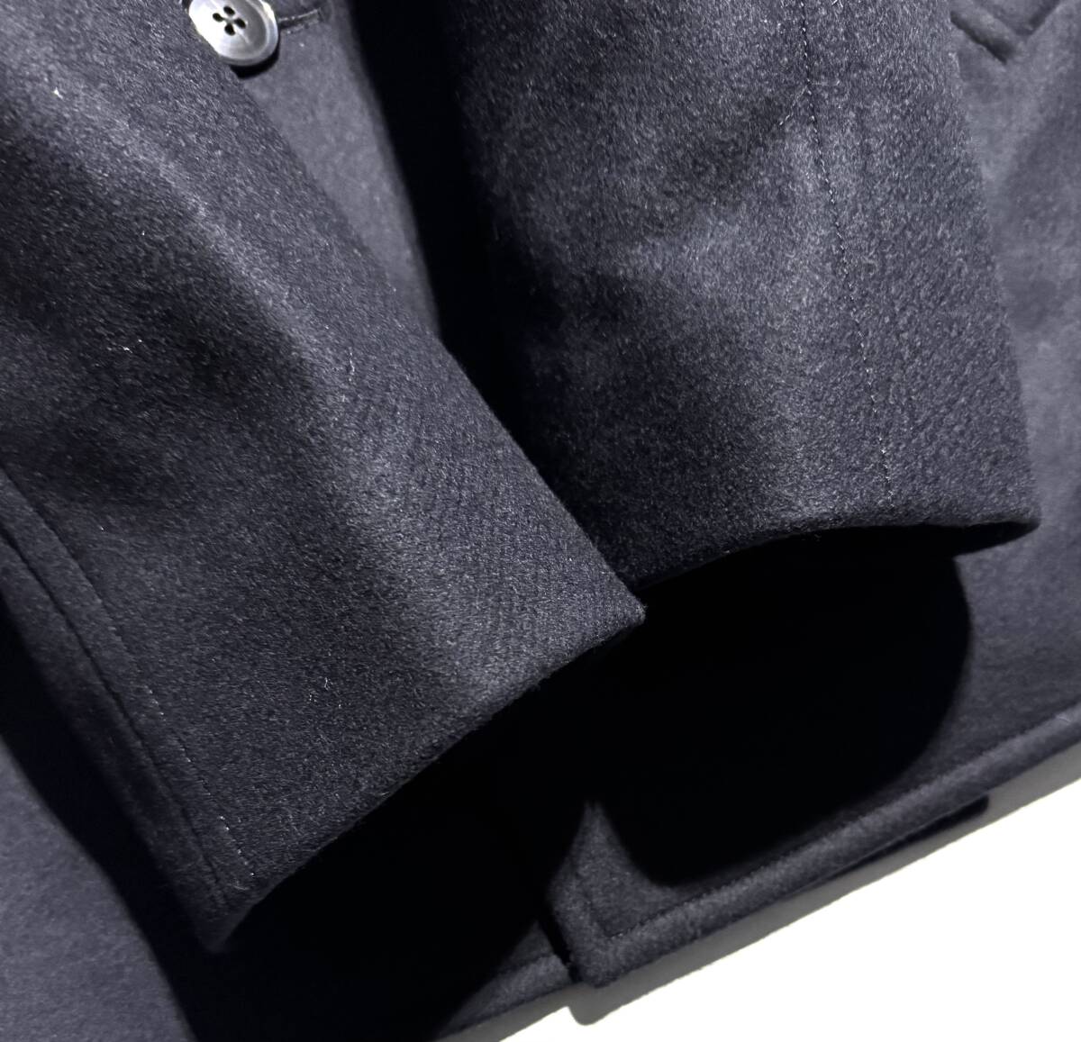 美品【定価6万超】Paul Smith ポールスミス カシミヤ ピーコート M メンズ ウール メルトン【極上のカシミヤコート】ネイビー 保温性抜群_画像6