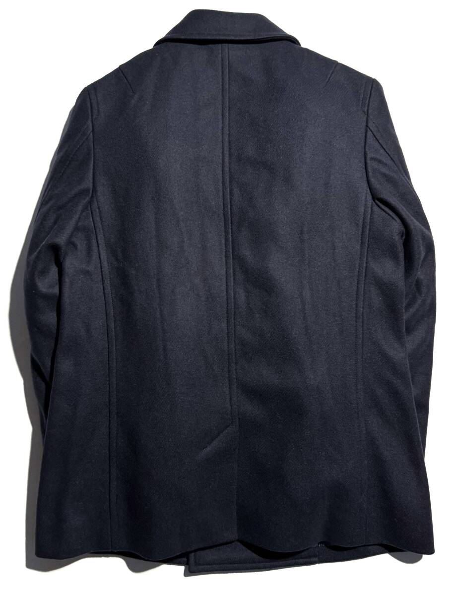 美品【定価6万超】Paul Smith ポールスミス カシミヤ ピーコート M メンズ ウール メルトン【極上のカシミヤコート】ネイビー 保温性抜群_画像5