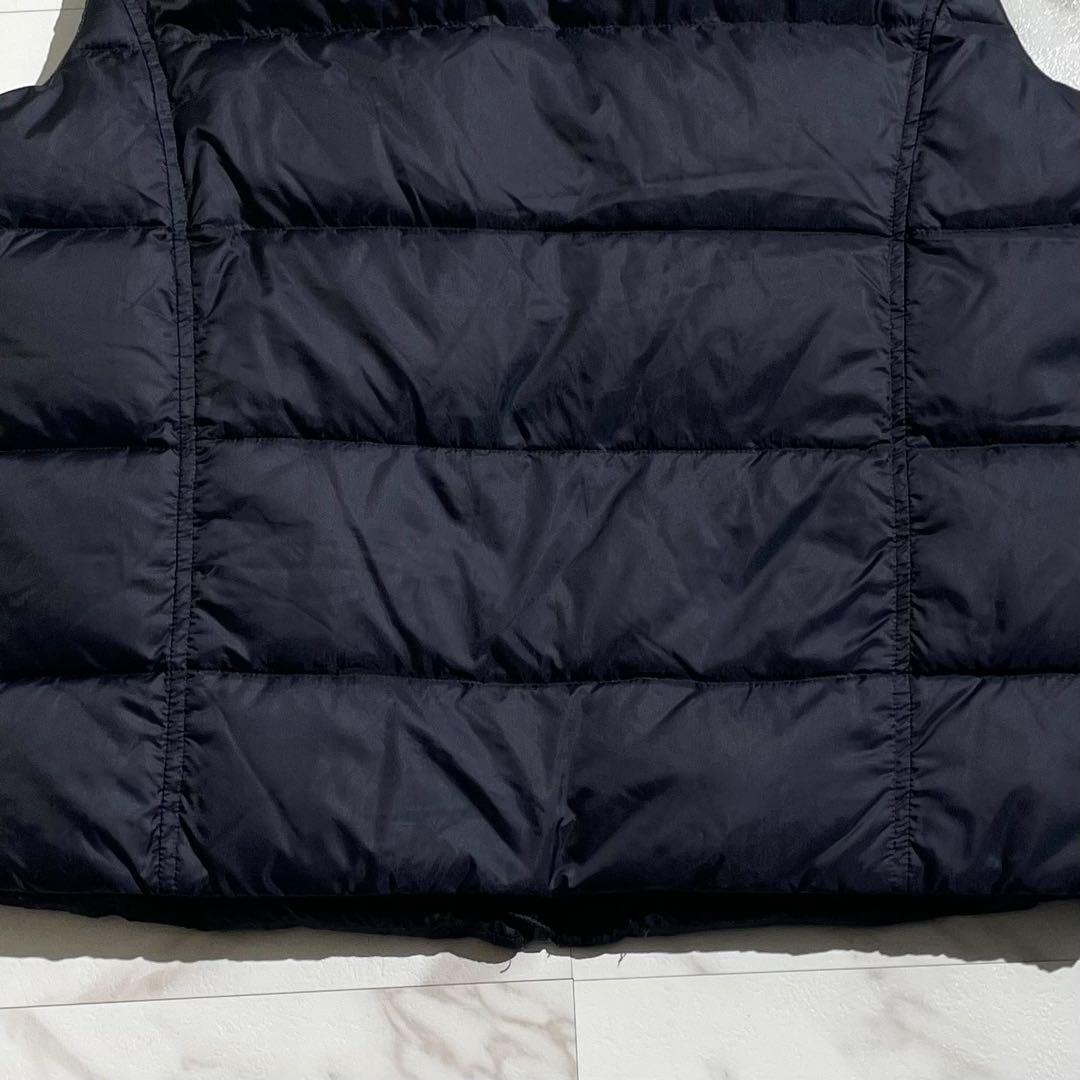 【極美品/50】MOORER ムーレー ダウンベスト ジャケット ブルゾン ストレッチ メンズ イタリア製 ネイビー系 Lサイズ_画像6