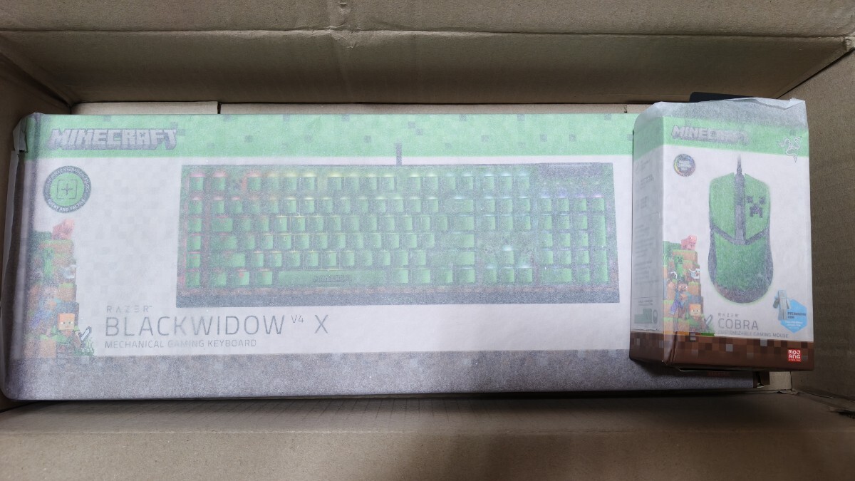 マインクラフト ゲーミングキーボード&マウスセット Razer BLACKWIDOW 当選品 未開封・未使用_画像1