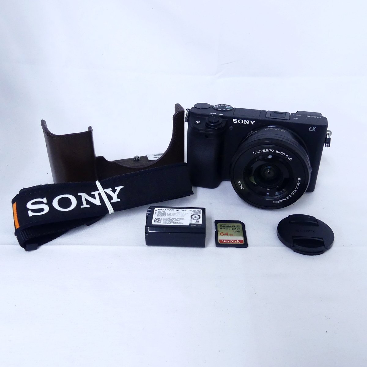 [ бесплатная доставка ] SONY Sony α6400 ILCE-6400 + E3.5-5.6 PZ 16-50 OSS беззеркальный однообъективный линзы комплект простой работа OK USED /2511C