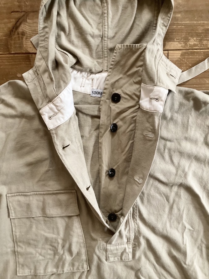 ★STONE ISLAND★ストーンアイランド プルオーバー パーカー サイズXL/ベージュ/綿100%/イタリア製/AK25I019_画像3